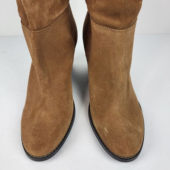 Crevo Women's Boots Size 8.5 Atty Suede Chestnut Leather Suede Shoes Riding - Picture 14 of 16